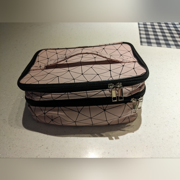 MKPCW makeup bag Double-layer cosmetic bag with brush bag and divider - Picture 1 of 5